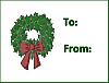 Christmas Gift Tag - Holly Wreath 