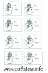 Christmas Gift Tags - Blue Snowmen Set 