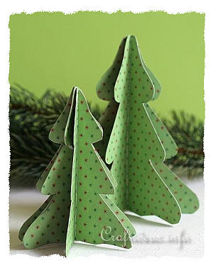 Christmas Paper Craft - 3-D Paper Christmas Tree Decoration 