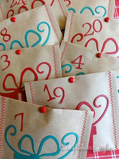 Christmas Paper Craft - Advent Calendar Bags 2