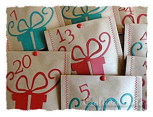 Christmas Paper Craft - Advent Calendar Bags 