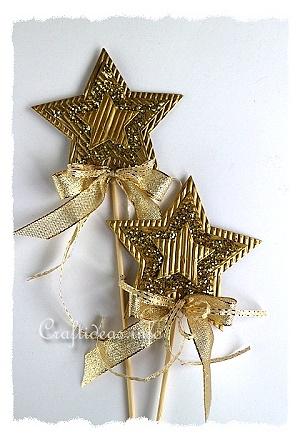 Christmas Paper Craft - Christmas Star Plant Stick