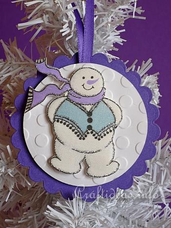 Christmas Paper Craft - Snowman Ornament 2