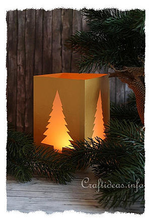 Christmas Paper Craft - Table Lantern