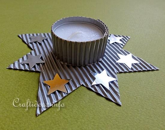 Christmas Star Tea Light Holder Silver