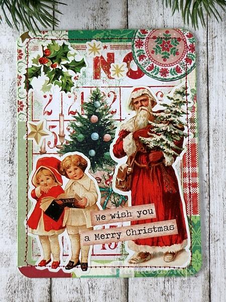 Collage Christmas Card - Father Christmas and Children