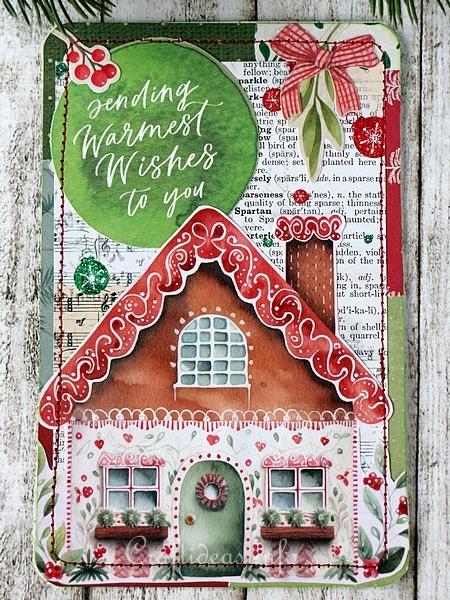 Collage Christmas Card - Gingerbread House