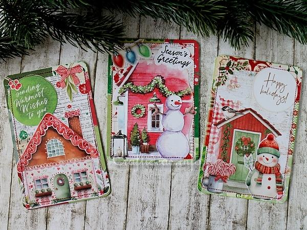 Collage Christmas Cards Set 1