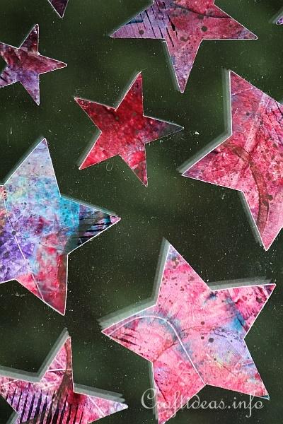 Colorful Stars Window Decoration