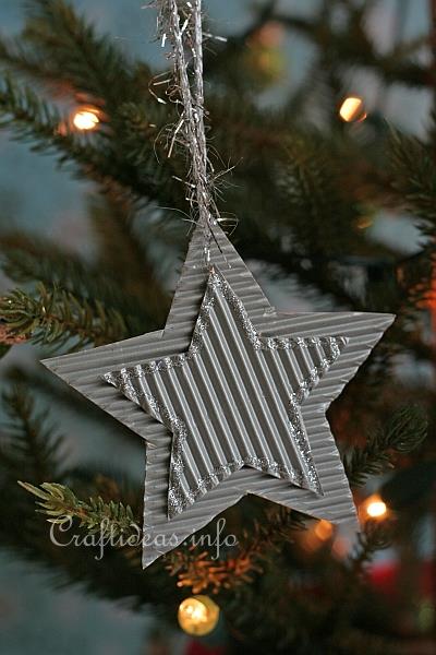Corrugated Glittery Christmas Stars 1