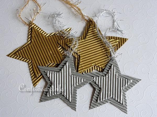 Corrugated Glittery Christmas Stars 4