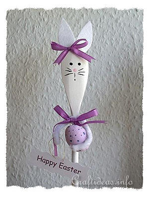 Craft Project for Easter - Wooden Spoon Easter Bunny 
