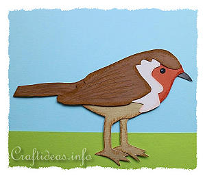 Craft for Kids - Paper Piecing Robin 