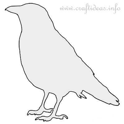 Craft Template For A Crow Silhouette