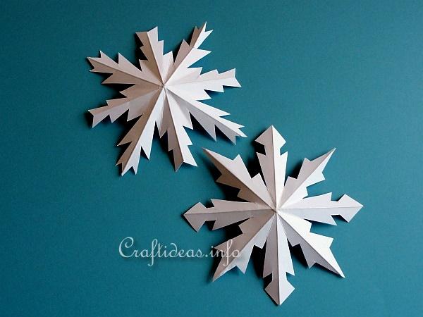 Dimensional Paper Snowflakes