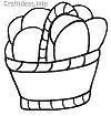 Easter Basket Coloring Book Page