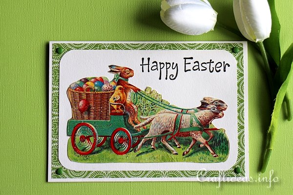 Easter Card With Vintage Easter Motifs