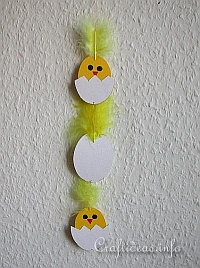 Easter Craft for Kids - Paper Chick Mobile 