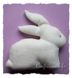 Easter Crafts - Sewing Project - Soft Fleece Easter Bunny 
