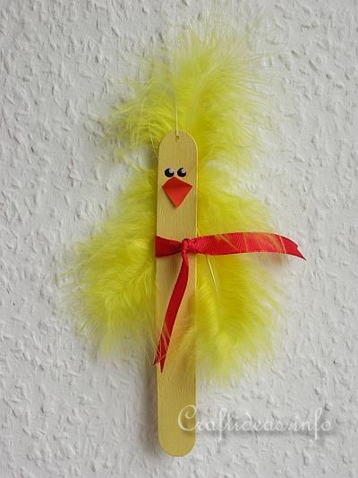 Easter Crafts for Kids - Cute Craft Stick Easter Chick