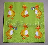 Easter Ducks Paper Napkin