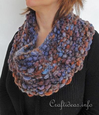 Easy Knitted Cowl 1