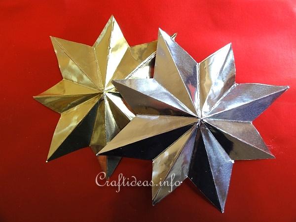 Eight Pointed 3-D Metallic Stars 2