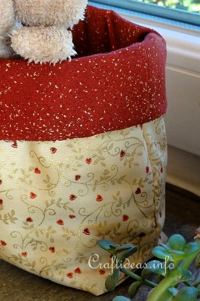 Fabric Christmas Bag Detail