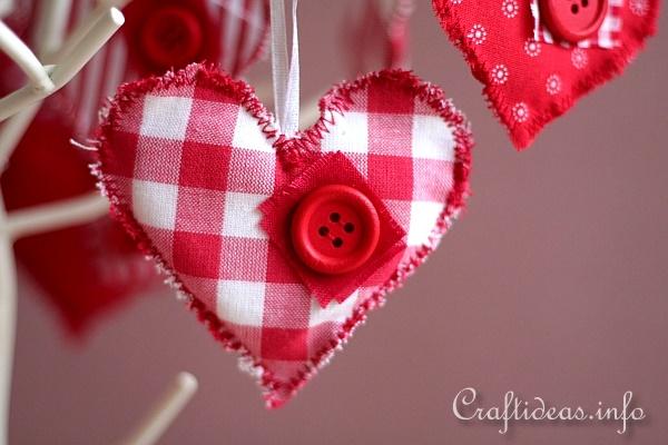 Fabric Hearts Ornaments 2