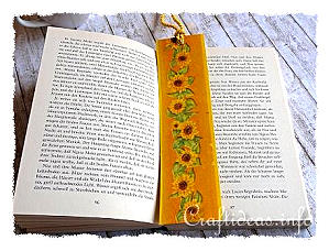 Fall Craft for Kids - Easy to Make Bookmarker with Sunflowers 