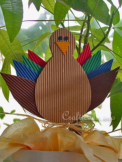 Fall Craft for Kids - Paper Craft - Thanksgiving Turkey Plant Poke