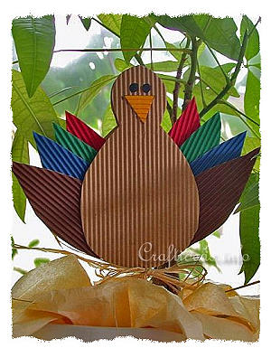 Fall Craft for Kids - Paper Craft - Thanksgiving Turkey Plant Poke