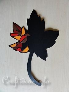 Fall Craft for Kids - Paper Mosaic Leaves Tutorial 4