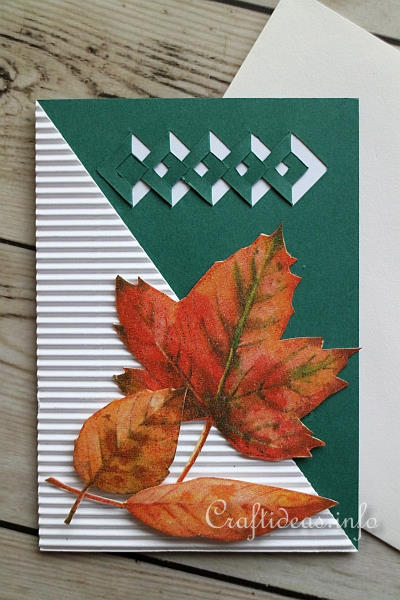 Fall Greeting or Birthday Card - Autumn Leaves