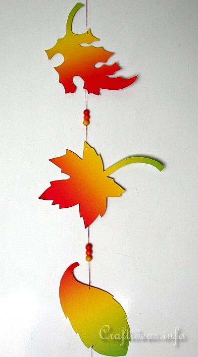 Fall Leaves Paper Garland