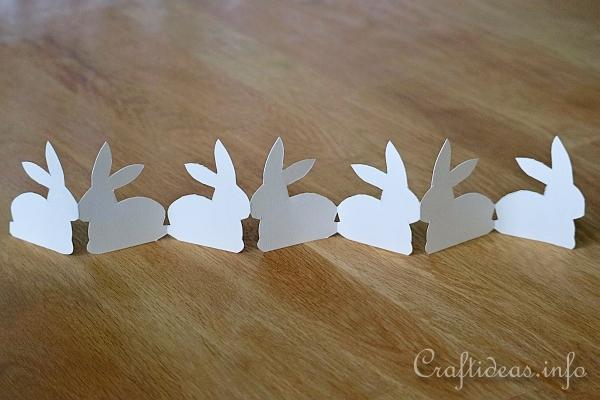 Folded Easter Bunny Table Garland