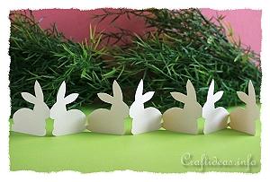Folded Paper Easter Bunny Table Decoration