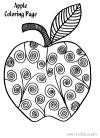 Free Printable - Apple Coloring Page 