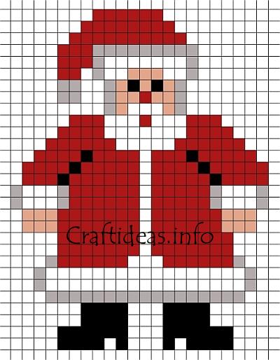 Fuse Beads Santa Claus Pattern