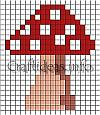 Fuse Beads Toadstool Template