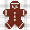Gingerbread Man Fuse Beads Template 