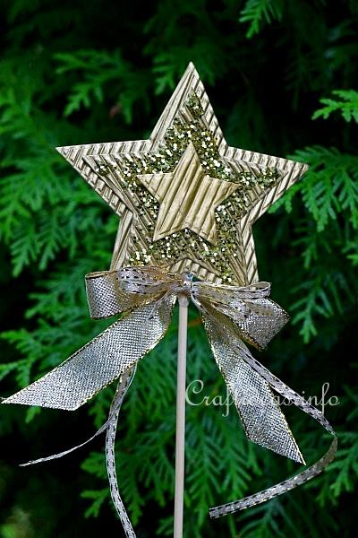Gold Star Christmas Plant Stick