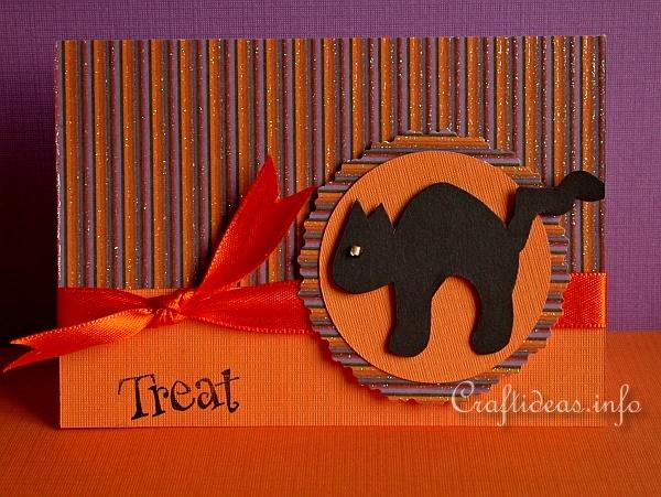 Halloween Card with Black Cat