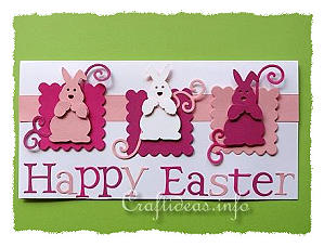 Happy Easter Card with Bunnies 