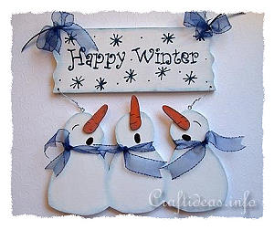 Happy Winter Snowmen Welcome Sign 