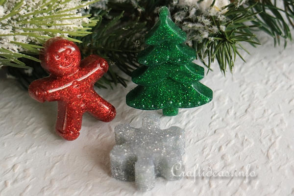 Hot Glue Gingerbread Man,Tree and Snowflake
