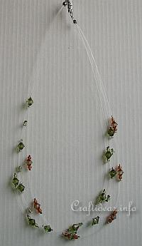 Jewelry and Bead Craft - Brown and Green Beaded Necklace