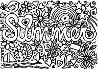 Kids Summer Coloring Page PDF Version
