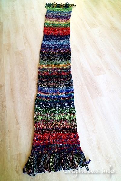 Knitted Scarf of Many Colors