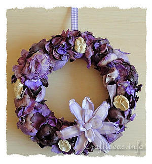Lilac Colored Potpourri Wreath 